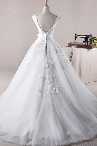 Robe de mariée avec décoration dentelle avec perle de lotus de mode de bal jusqu'au sol