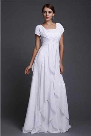 Robe de bal longue de lotus avec manche courte de princesse fermeutre eclair