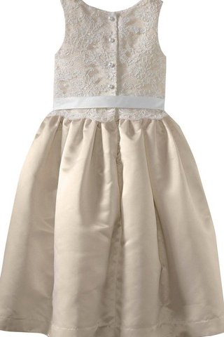 Robe cortège fille ligne a appliques manche nulle avec nœud