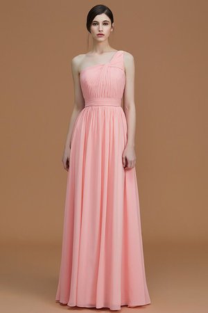 Robe demoiselle d'honneur ruché avec chiffon jusqu'au sol de princesse avec zip