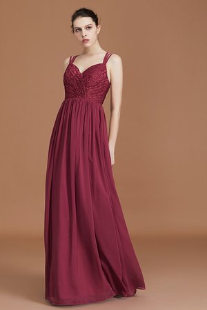 Robe demoiselle d'honneur ligne a unique ruché avec chiffon de col en cœur