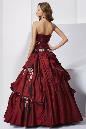 Robe de quinceanera longue naturel col en forme de cœur jusqu'au sol de mode de bal