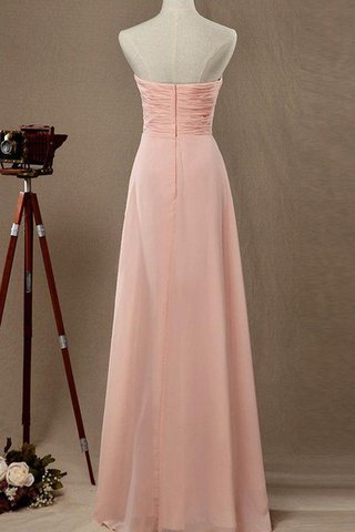 Robe demoiselle d'honneur en chiffon de bustier de col en cœur de lotus avec zip