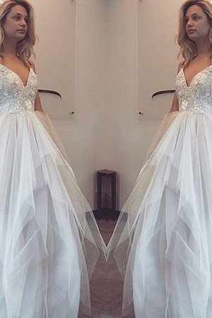 Robe de bal naturel bandouliere spaghetti longueur au ras du sol appliques ligne a