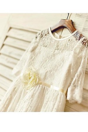 Robe cortège fille naturel de princesse arrivée au cheville ligne a avec zip