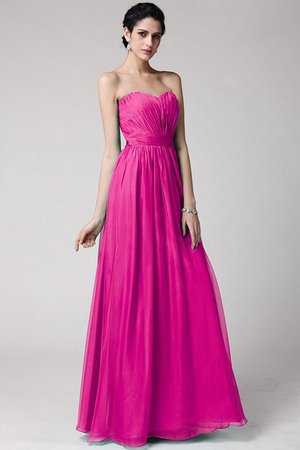 Robe demoiselle d'honneur longue avec fronce avec chiffon collant avec zip