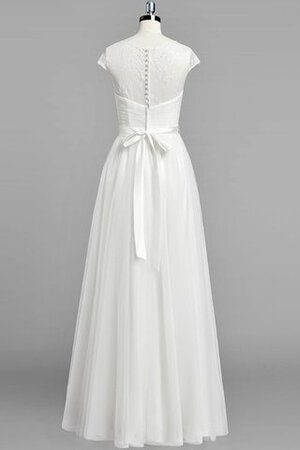 Robe de mariée naturel avec chiffon avec manche épeules enveloppants a plage jusqu'au sol