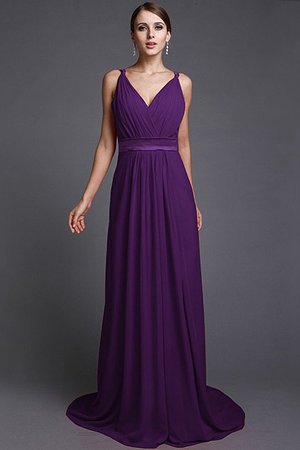 Robe demoiselle d'honneur naturel longue avec chiffon ligne a de lotus