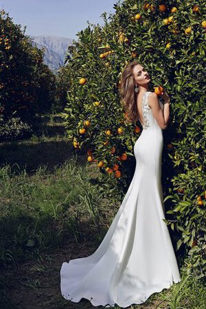 Robe de mariée attirent de col bateau a plage avec cristal manche nulle