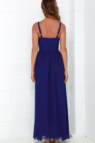 Robe demoiselle d'honneur longue facile avec sans manches avec chiffon