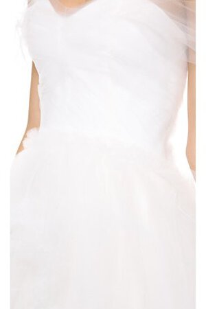 Robe de mariée longue naturel avec manche courte fermeutre eclair de traîne courte