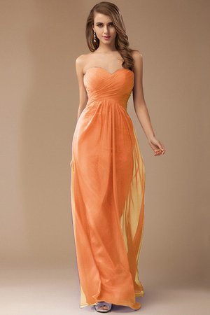 Robe demoiselle d'honneur avec perle avec chiffon de fourreau de lotus jusqu'au sol