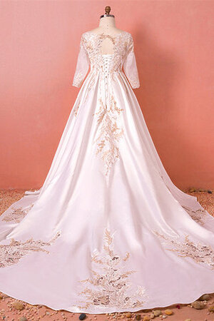 Robe de mariée magnifique en 3/4 manche naturel romantique longue