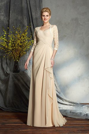 Robe mère de mariée naturel longue de traîne courte de princesse fermeutre eclair