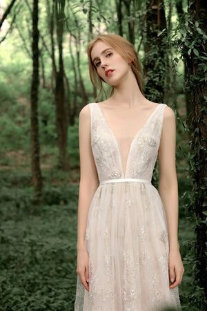 Robe de mariée en tulle à la mode manche nulle attirent spécial