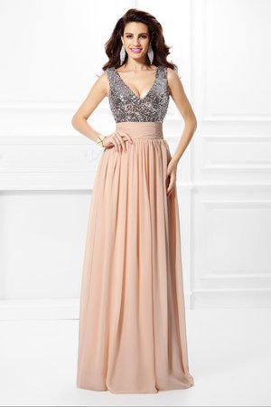 Robe de bal naturel brillant de princesse avec sans manches fermeutre eclair