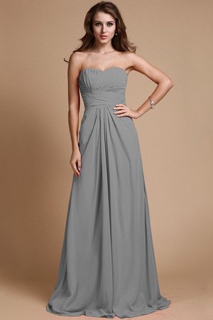 Robe demoiselle d'honneur longue de lotus avec chiffon manche nulle ligne a