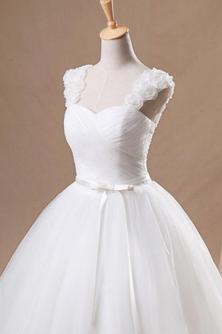 Robe de mariée cordon manche nulle jusqu'au sol bandouliere spaghetti de mode de bal