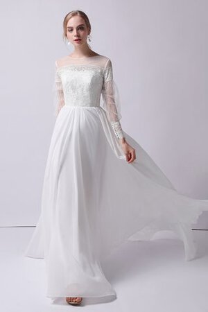 Robe de mariée a salle intérieure fermeutre eclair de col bateau parfait modeste