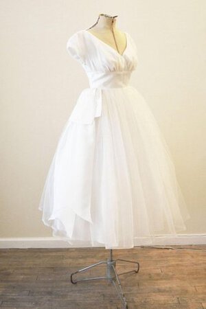 Robe de mariée intemporel ligne a textile en tulle avec manche épeules enveloppants avec zip