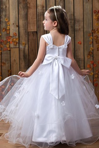 Robe cortège fille ruché ligne a textile en tulle avec fleurs