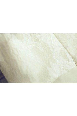 Robe cortège fille naturel plissage en tulle avec décoration dentelle avec fleurs