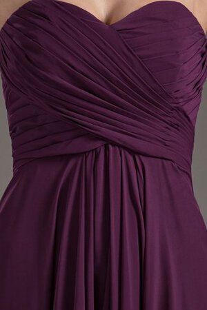 Robe demoiselle d'honneur romantique facile en chiffon a-ligne de bustier