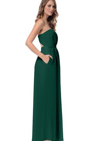 Robe demoiselle d'honneur longue avec chiffon sachet de bustier