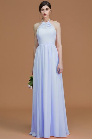 Robe demoiselle d'honneur naturel manche nulle de dos nu avec chiffon avec zip
