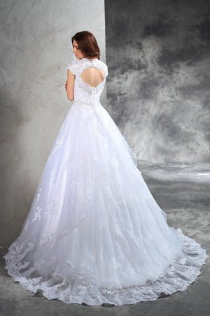 Robe de mariée longue de col en cœur de mode de bal manche nulle avec zip