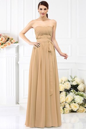 Robe demoiselle d'honneur de princesse avec zip de bustier avec chiffon avec ruban