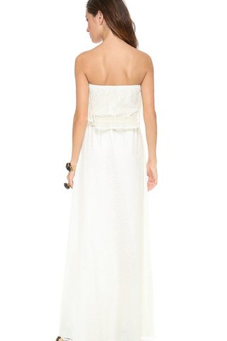 Robe de mariée naturel longue de bustier sans dos manche nulle