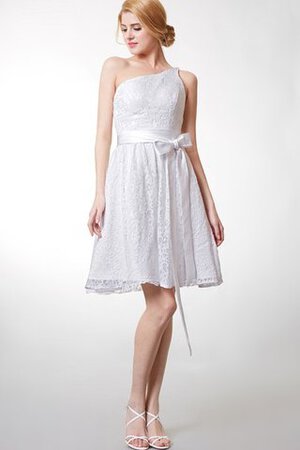 Robe de graduation romantique bref asymétrique ligne a avec ruban