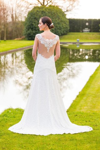 Robe de mariée luxueux longue ligne a avec manche épeules enveloppants avec manche courte