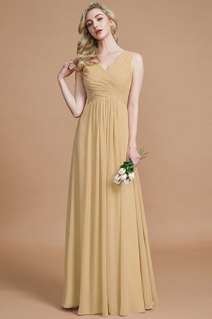 Robe demoiselle d'honneur fermeutre eclair manche nulle ruché ligne a avec chiffon