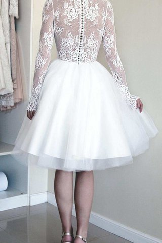 Robe de mariée bref simple boutonné avec nœud en dentelle