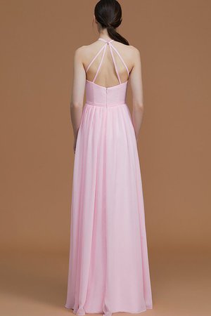 Robe demoiselle d'honneur naturel manche nulle de dos nu avec chiffon avec zip