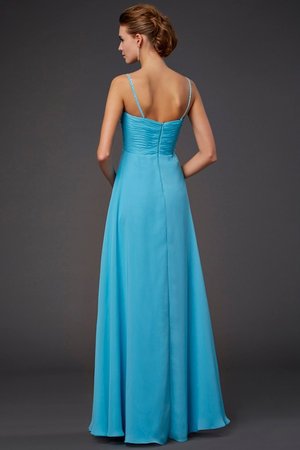 Robe de soirée longue avec perle manche nulle avec chiffon ligne a