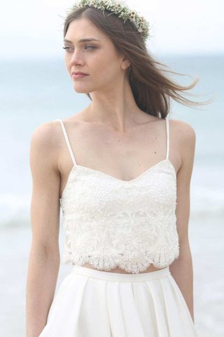 Robe de mariée facile informel avec perle textile en tulle 2 pice