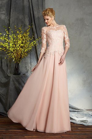 Robe mère de mariée longue naturel avec zip longueur au ras du sol ligne a