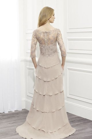 Robe de bal romantique avec perle fermeutre eclair avec gradins decoration en fleur