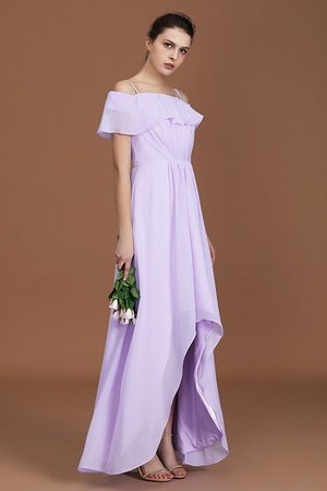 Robe demoiselle d'honneur de princesse jusqu'au sol avec chiffon magnifique naturel