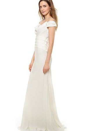 Robe de mariée naturel facile de fourreau avec chiffon ruché