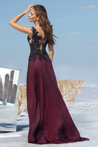 Robe de bal en chiffon avec manche courte avec perle de traîne courte appliques