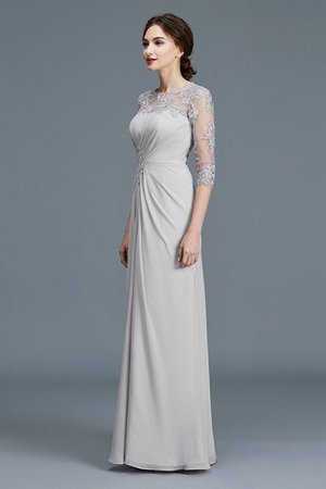 Robe mère de mariée naturel de lotus ligne a en chiffon longueur au niveau de sol