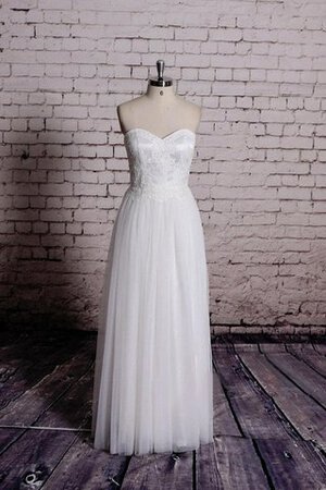 Robe de mariée plissage manche nulle fermeutre eclair en tulle ligne a