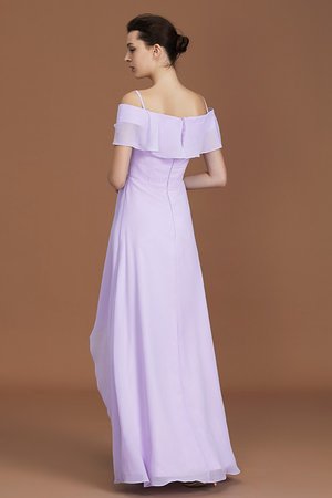 Robe demoiselle d'honneur de princesse jusqu'au sol avec chiffon magnifique naturel