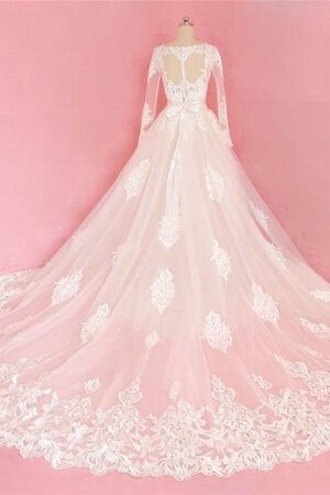 Robe de mariée de traîne moyenne charmant avec zip intemporel modeste