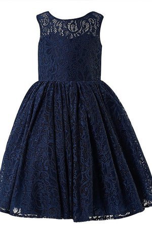 Robe cortège fille ligne a de princesse manche nulle encolure ronde avec fleurs