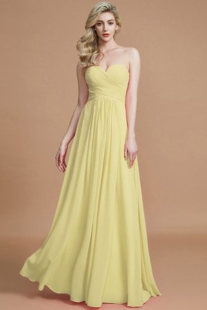 Robe demoiselle d'honneur naturel de princesse ligne a avec chiffon jusqu'au sol